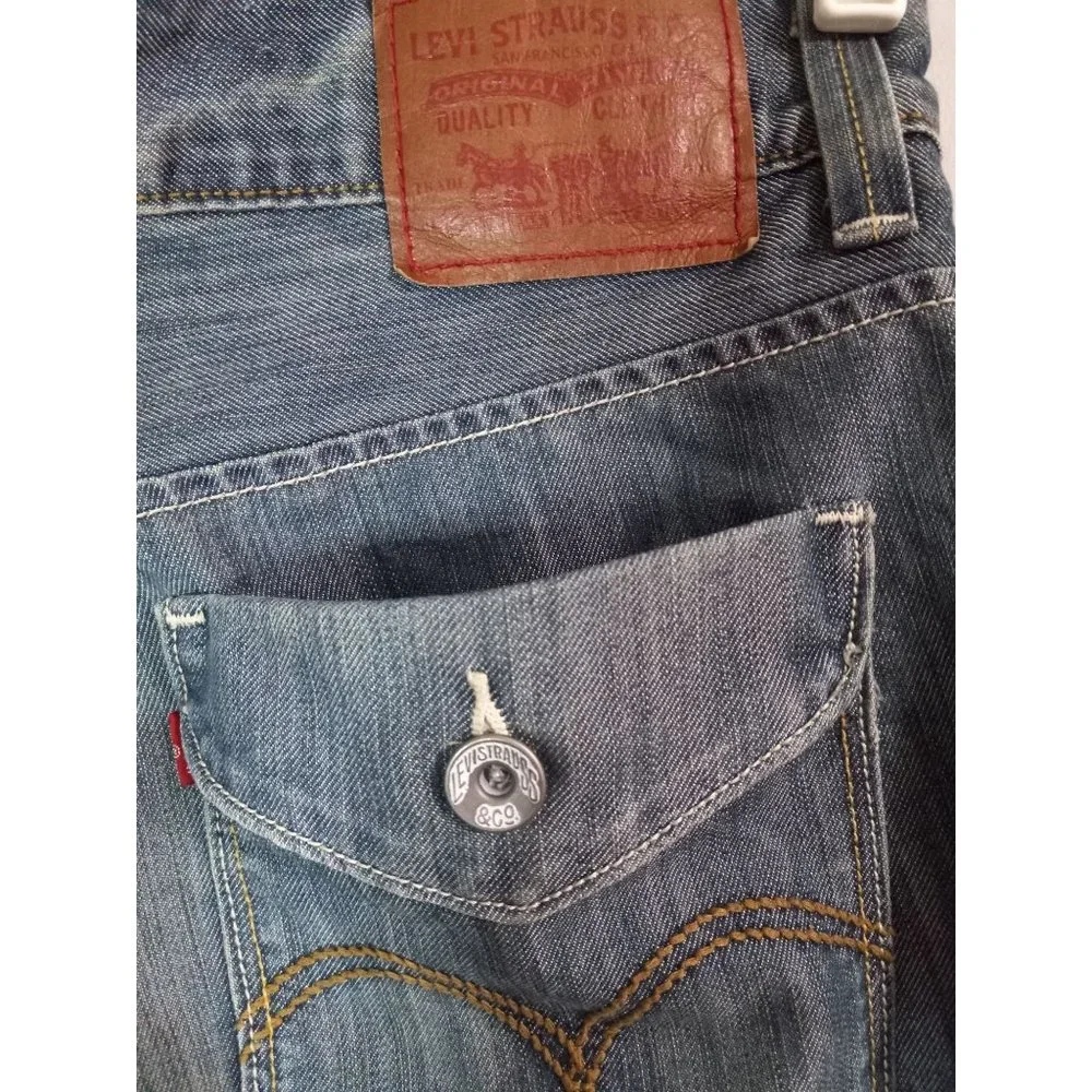 Levi's The Original Slim Straight 514 34x30 Medium Wash Denim Casual Biker Jeans